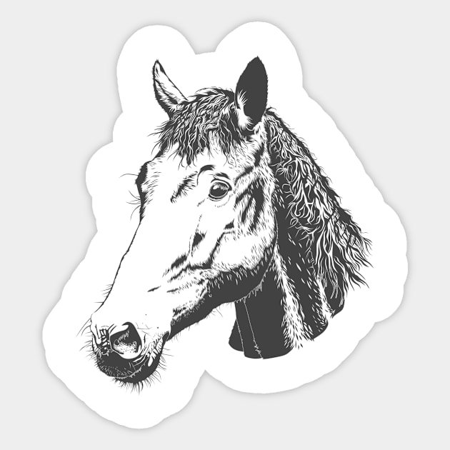 Horse Lovers Sticker by CreativeDesignStore